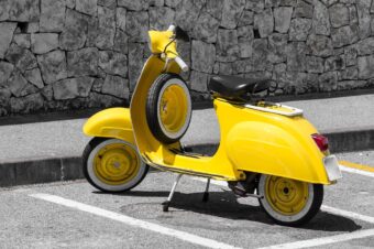 vespa, yellow, scooter, classic, wheel, tire, driven, retro, vehicle, scooter, scooter, scooter, scooter, scooter
